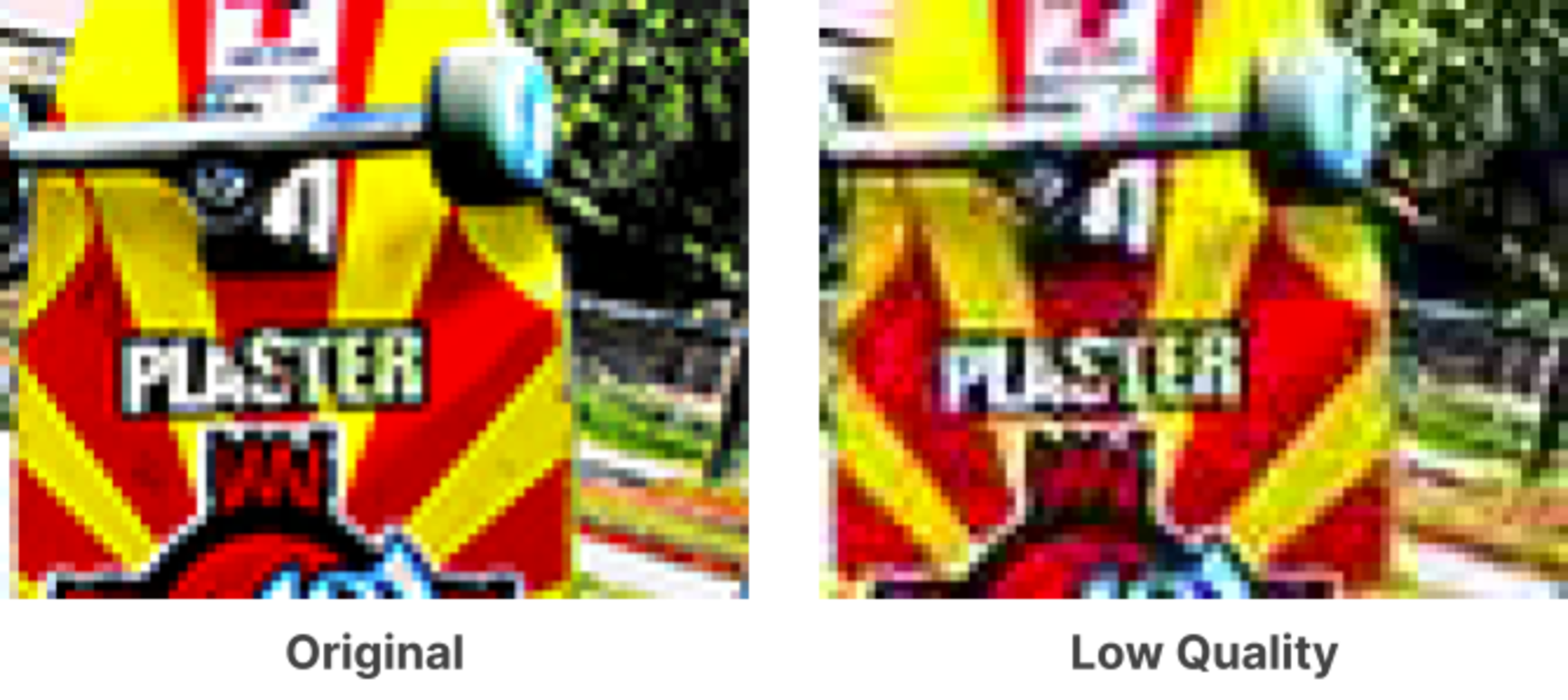 Blocking artifacts example.